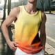 thumbnail image 1 of Camiseta sin mangas con cuello en V para hombre, de punto, con rayas verticales, para fitness, deportes, ocio, ajustada, con degradado, con cuello en I y hombros anchos., 1 of 7