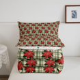 thumbnail image 5 of Manfei Merry Christmas Full Size Comforter Sets,Golden Xmas Plaid Bedding Comforter Set,Xmas Reversible,3-Piece,1 Comforter and 2 Pillowcases, 5 of 7
