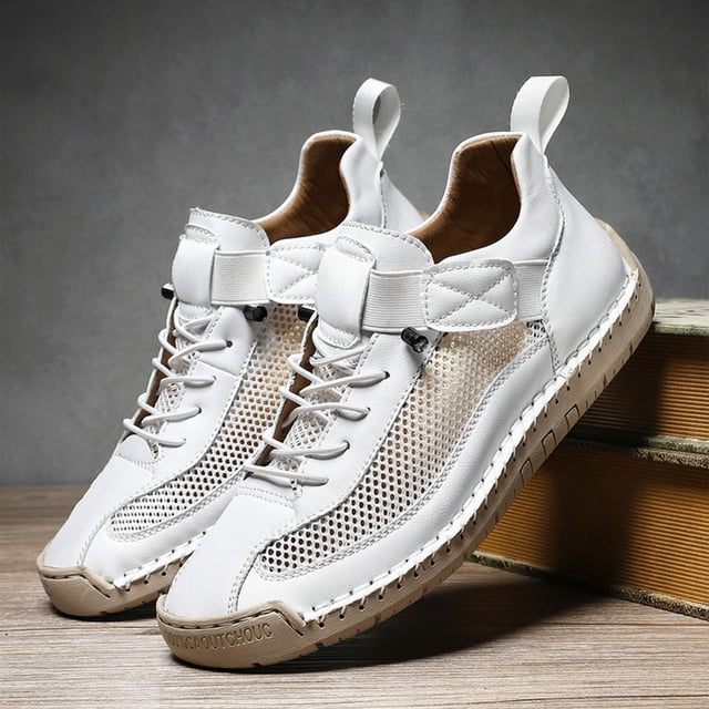 Commforr Chaussures de Marche pour Femmes, Espadrilles Mode pour Femmes, Espadrilles à Enfiler pour Femmes, Espadrilles Décontractées en Maille pour Femmes Rétro Respirantes, Chaussures de Marche Légères Classiques Tennis, Blanc, 10