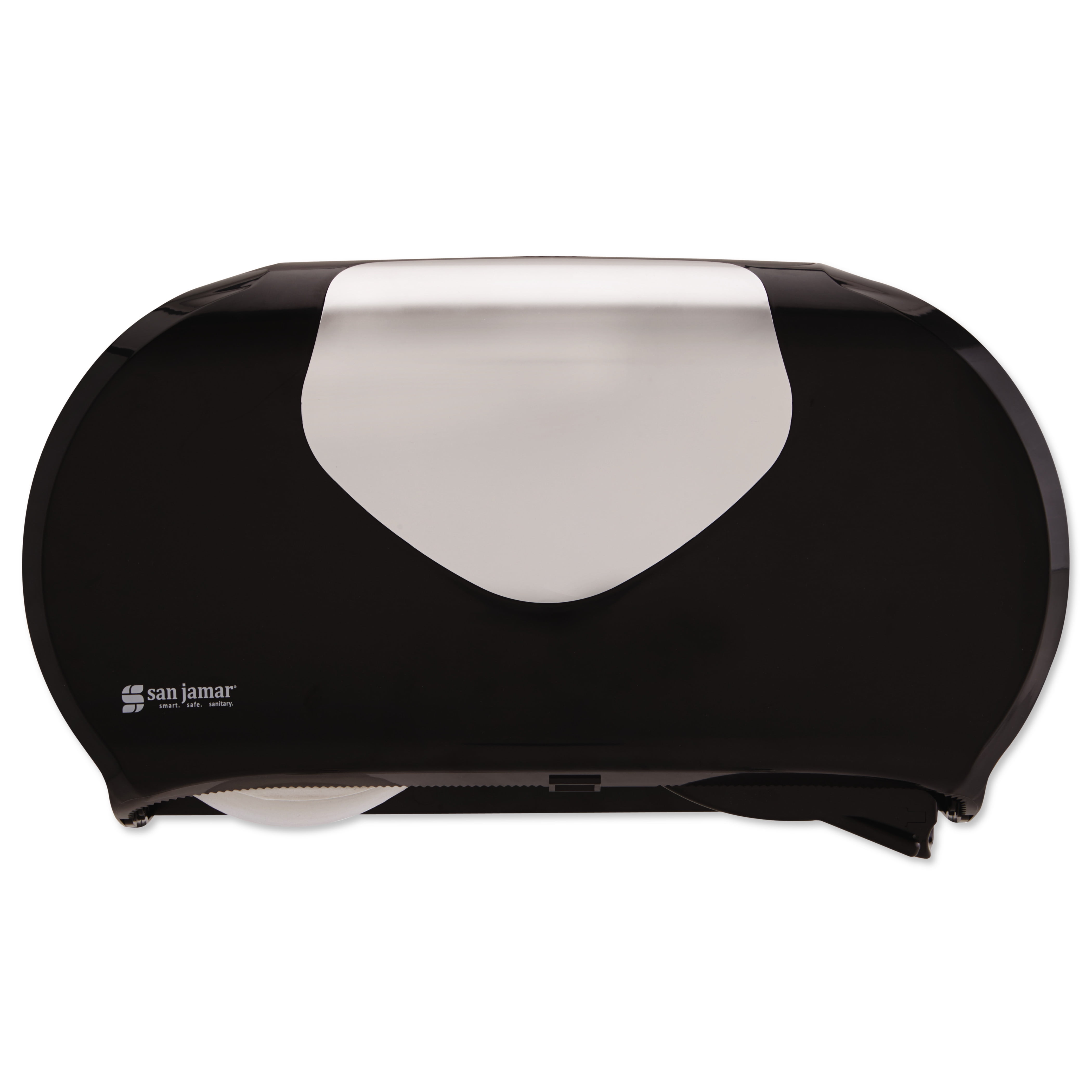 San Jamar Twin Jumbo Toilet Paper Dispenser, 20 1/14x5 7/8x11 9/10