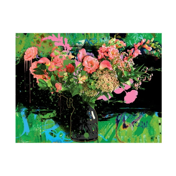 Canvas Wall Art - Porter Hastings 'Urban Bouquet 12' Wall Art for Living Room, Bedroom, or Office Décor by Trademark Fine Art - 19 x 14 Inches