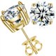 thumbnail image 1 of Pendientes TUHE con cierre de moissanita, 2,4 quilates, chapados en oro de 18 quilates S925, 1 of 9