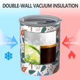 thumbnail image 2 of Floral 12oz Stainless Steel Coffee Mug – Double-Wall Insulated Cup with Spill-Resistant Lid, 360° Full-Print Design, Keeps Drinks Hot & Cold for Home, Office, Travel,Thanksgiving,Christmas, Spring, 2 of 5
