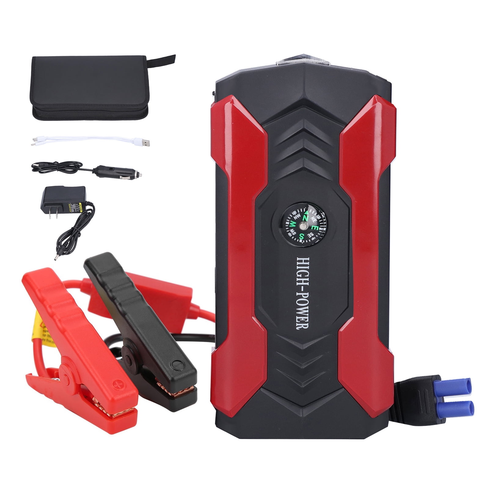 Car Jump Starter 20000mAh 4USB Output Portable for 12V Motorcycles Vans ATVs Pickups US Plug 110V