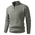 thumbnail image 1 of Yusimy Tricot pour Hommes Chandail Décontracté Chandail à Manches Longues Chandail Extensible Chandail Couleur Unie Col Rond Style Moderne, 1 of 2