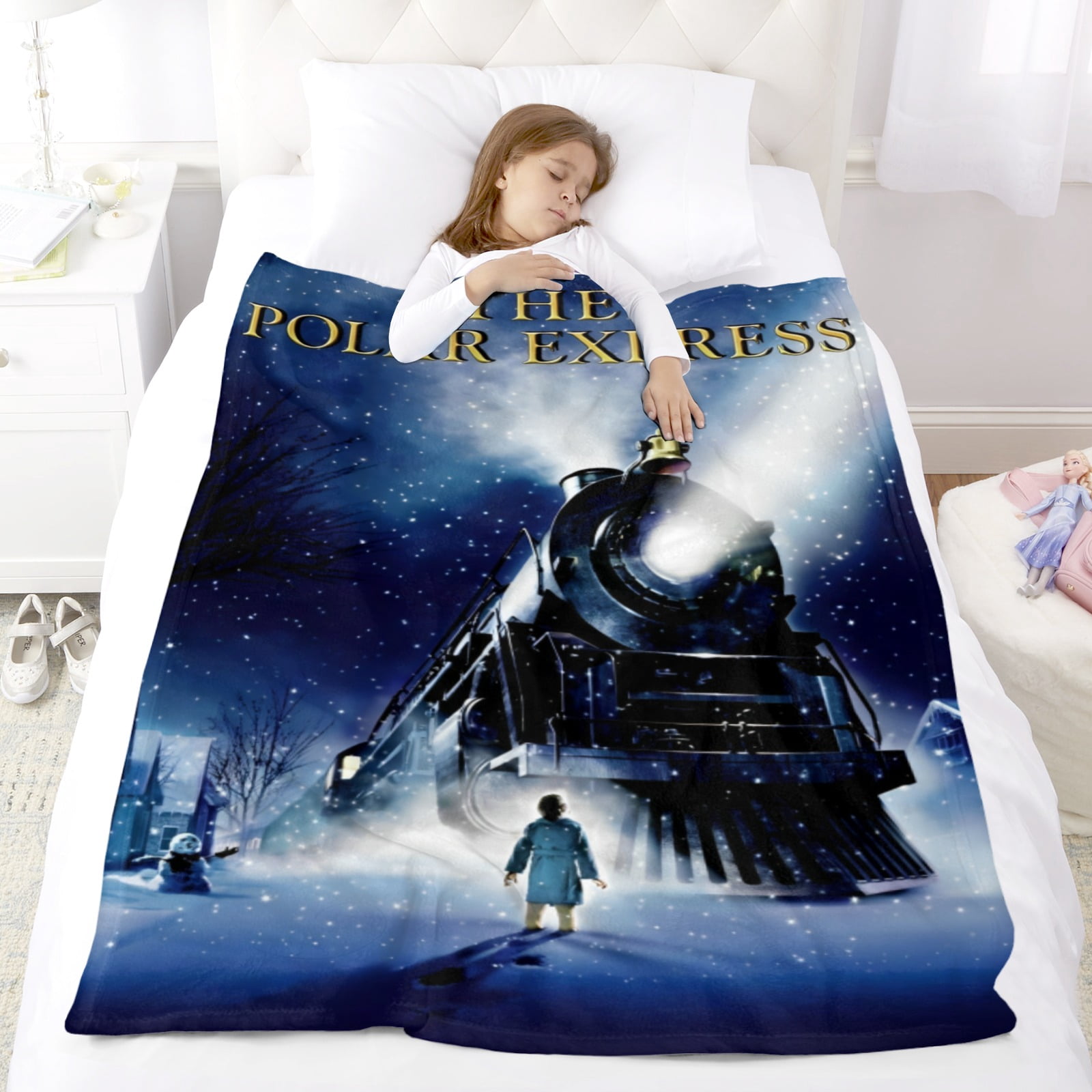 The Polar Express Throw Blanket Gifts for Fans Lover Girls Boys Women Present Hoodie Him Bed 30"x40"