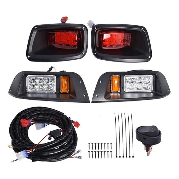 Adjustable Light Kit Headlights and Taillights 12V Replacement for EZGO TXT 1996-2013