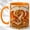 Orange, variant on Orange Dragon Coffee Mug, Stained Glass Dragon Mug, Ceramic 11 oz