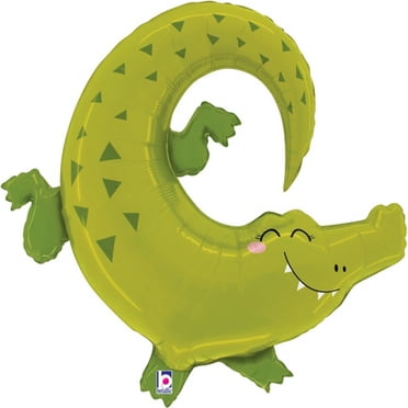 34 inch Jungle Alligator Foil Mylar Balloon - Party Supplies Decorations