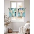 thumbnail image 3 of Dragonfly Sheer Curtains 2 Panels Set Animal Teal Green Yellow Gradient Text Sheer Window Curtains Light Filtering Rod Pocket Voile Drapes for Bedroom Living Room 52"x54", 3 of 8