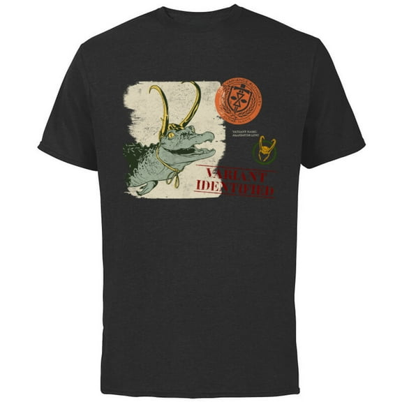 Marvel Loki Alligator Loki TVA Variant Identified - Short Sleeve Cotton T-Shirt for Adults - Customized-Black