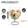 thumbnail image 2 of Yatskia Sunset Hornbill Little Memorial Keepsake Urns for Human Ashes Adult Man, Small Funeral Burial Urn for Ashes for Women, (Heart Pack of 1, 3 Inch), 2 of 8