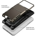 thumbnail image 3 of for iPhone 13 Pro Max Case Wallet 4-Card Holder ID Slot Flip Door Hidden Pocket Anti-Scratch Dual Layer Hybrid TPU Bumper Protective Hard Shell Back Cover for iPhone 13 Pro Max Gun Metal, 3 of 12