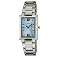 thumbnail image 2 of Casio LTP-1238D-2A Ladies Square Stainless Steel Analog Dress Watch w/ Blue Dial, 2 of 2