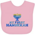 thumbnail image 3 of Inktastic My First Hanukkah with Menorah Boys or Girls Baby Bib, 3 of 4
