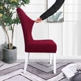 thumbnail image 3 of DYstyle Jacquard Spandex Solid Stretch Wedding Banquet Slipcover Home Party Decor Dining Room Seat Cover,1-8 Pcs, 3 of 3
