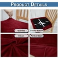 thumbnail image 4 of Gostoto Spandex Velvet Seat Cover Bar Stool Cover Stretch Elastic Cushion Slipcover for Dining Room Cafe Barstool Restaurant Chair Cover Size 14-18 in, 4 of 5