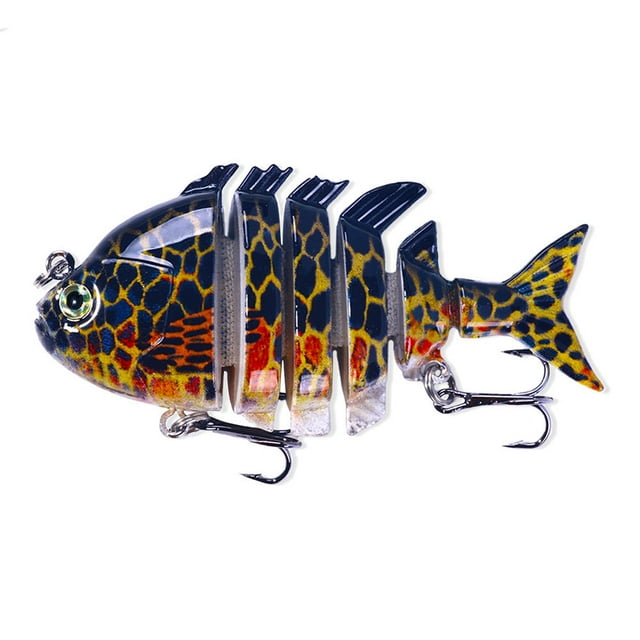 Leurre de Pêche Coulant Réaliste à 6 Sections, Appât Multi-Articulé Léger de 8CM/15G avec Action de Natation Réaliste, Design Micro-Particules Durable pour Eau Douce et Salée, Idéal pour les Poissons Prédateurs