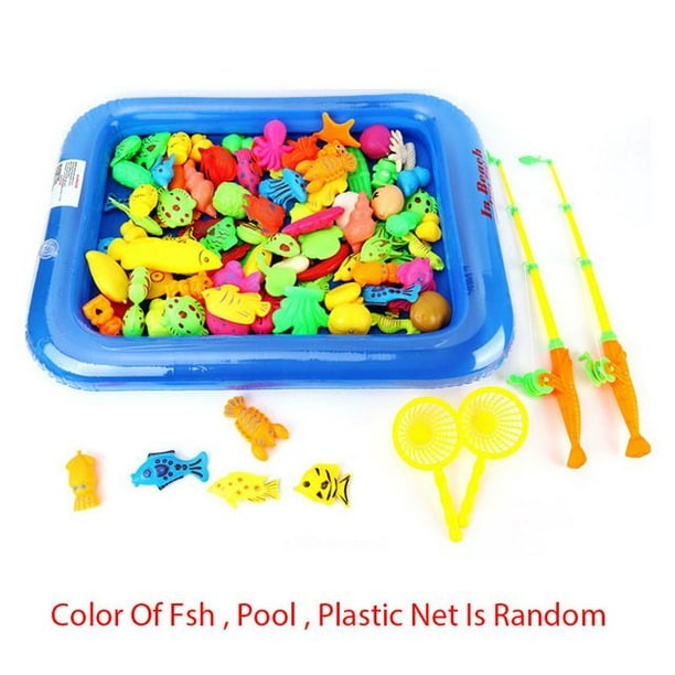 Magnetic Fishing Toys For Children With Inflatable Pool Rod Net