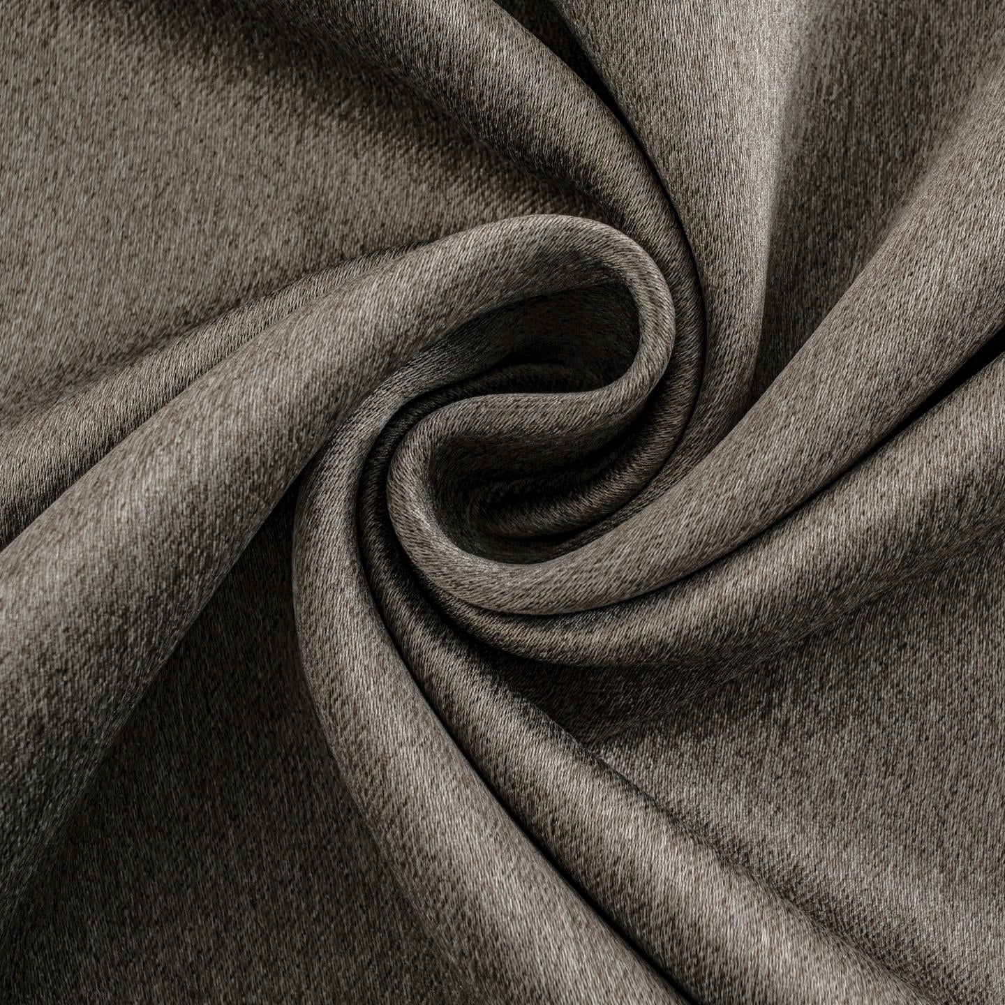Luxe Weavers Pair of Window Panels Dark Taupe 100% Blackout Curtains 108" Length for Bedrooms, Energy Efficient Drapes
