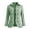 Green, variant on Ruffled Trim Jackets for Women Long Sleeve Laple Double Button Plaid Jacket Casual Fall Outerwear Jacket Tops S-3XL