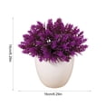 thumbnail image 3 of Mini Artificial Potted Plant, Small Fake Plant Desk Decor with White Planter, Realistic Faux Greenery Tabletop Ornament for Home Office Shelf and Bathroom Decor, 3 of 7