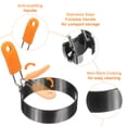 thumbnail image 4 of Uxcell 2Pcs Anillos para Huevo 4" Acero Inoxidable Antiadherente Anillo de Cocina para Pancakes con Mango de Silicona para Freír Huevos Sándwiches Tortillas Desayuno, 4 of 7