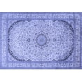 thumbnail image 1 of Ahgly Company Machine Washable Indoor Rectangle Medallion Blue Traditional Area Rugs, 8' x 12', 1 of 4
