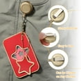 thumbnail image 4 of Uxcell Retractable Badge Holders, 2 Pcs Cute Leather ID Holder with Badge Reels Keychain ID Card Clip Protector Cover for Women Work Office Business Trip, Red/Black, 4 of 6