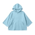 thumbnail image 6 of ZACPNCV Girls Zip Up Hoodie Kids Solid Color Oversized Hooded Sweatshirt with Pockets Long Sleeve Soft Casual Outerwear for School & Everyday Wear 11-12 Years, 6 of 6
