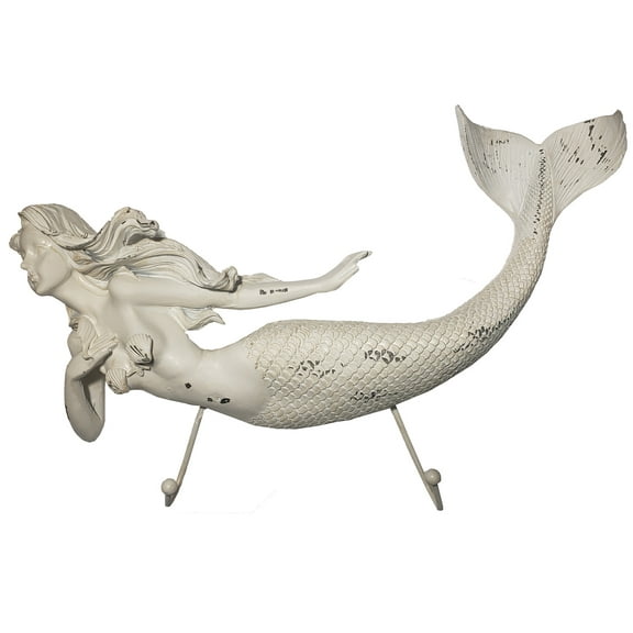 Mermaid Wall Hook, White