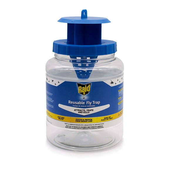 Raid Reusable Fly Jar Trap with Lure for Outdoor Pest Control