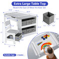 thumbnail image 6 of LINLUX Kids Table and Chair Set with Paper Roll, 3-in-1 Activity & Drawing Table, Toddler Art Desk with Storage Shelves, Children Study Play Table Set, Grey, 6 of 7