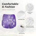 thumbnail image 6 of Haiem Snowfall Sky White Purple Women's 2 in 1 Running Shorts - Lightweight Athletic Workout Gym Yoga Breathable Sports Shorts Liner with Phone Pockets-XX-Large, 6 of 9