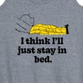 thumbnail image 3 of Peanuts - I Think I'll Stay In Bed - Women's Racerback Tank Top, 3 of 6