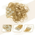 thumbnail image 3 of 8pcs 24" 61cm Gold Tone 4 Clips in Hair Extensions Full Head Long Curly Synthetic Women Hair Wigs, 3 of 6