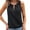 Black, variant on Aofany Ladies Tops Womens Blouses Solid Crew Neck Summer Sleeveless Tank Tops