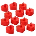 thumbnail image 1 of 24pcs LED Electronic Candle Lamp Heart Shape Candle Lights Flameless Tealight Romantic Party Decor (Red Shell, Red Light, No Flashing), 1 of 7