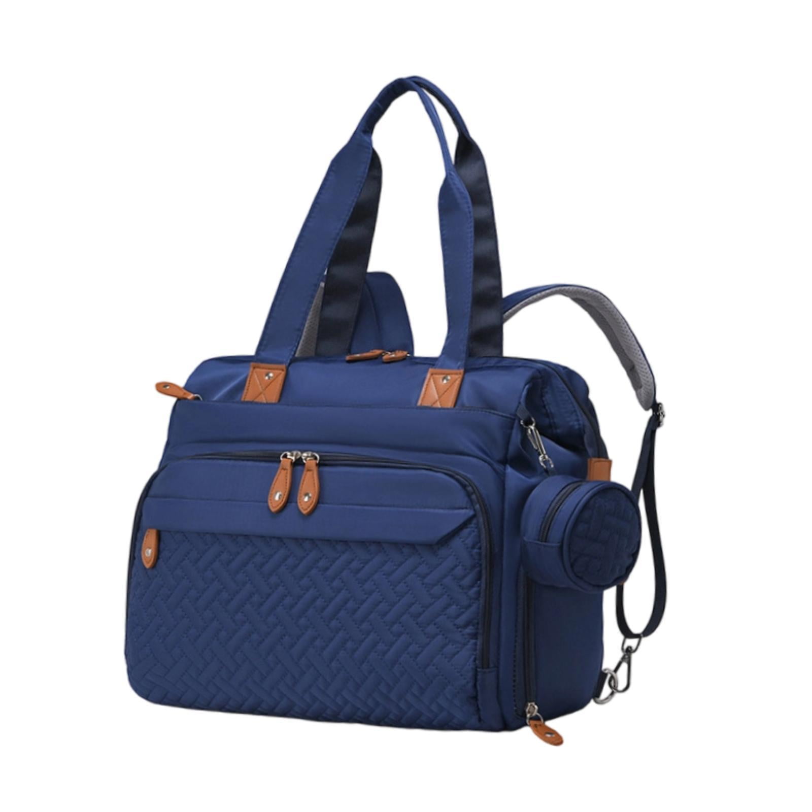 LeeQinersw Diaper Bag Backpack Travel Bag Large Capacity Wear Resistant with Shoes Compartment Pacifier Case for Clothes Trip Essentials Blue