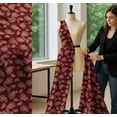 thumbnail image 5 of Soimoi Red Cotton Cambric Fabric Paisleys Paisley Printed Fabric 1 Yard 56 Inch Wide, 5 of 7