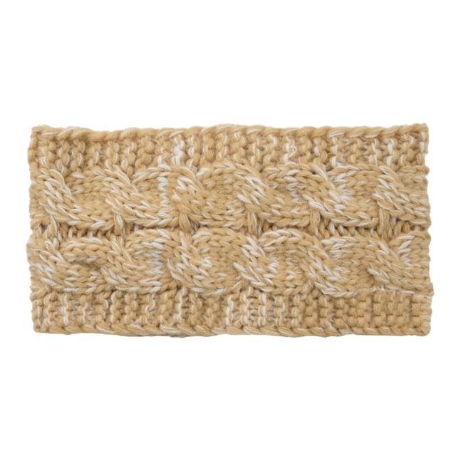 Diademas Qarigey para invierno y otoño Protector de cabeza de ganchillo a prueba de viento orejeras gruesas ajustables para mujer Avestruz blanco