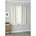 thumbnail image 2 of Mainstays Olan Ivory Blackout Curtain Panel Pair, 2-Pack, Grommet Top, Textured Solid, 37" x 63", Room Darkening Drapes for Bedroom, 2 of 8