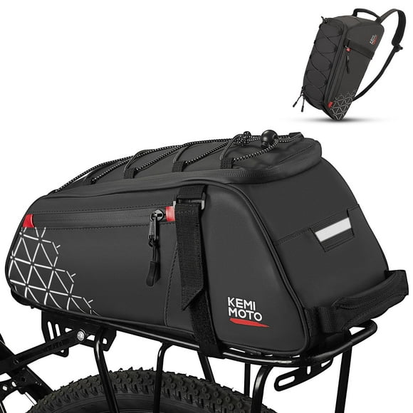 Bolsa trasera para bicicleta KEMIMOTO, PVC, 8 L, resistente al agua, negra