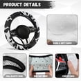 thumbnail image 4 of Uorisanigo Cow Print Car Wheel Cover for Women Black Fuzzy Steering Wheel Cover for SUV Vehicle Sedan Soft Car Steering Wheel Protector for Winter Thicken Car Accessories Gift for Wife, 4 of 8