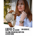 Garmin Lily 2 Classic Smartwatch Cream Gold, Contactless Payments, 5 Days Battery, Fitness