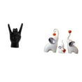 thumbnail image 1 of Juego de esculturas creativas de con gestos de mano para decoración de apartamentos, dormitorios y restaurantes, figuras únicas de animales d, 1 of 8