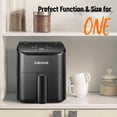 thumbnail image 2 of DEIME Air Fryer, Small Digital 2.8 Qt Airfryer Space Saving Compact, Bake, Reheat, Roasts for Quick Easy Meals, Mini Compact & Quiet, Nonstick & Dish, 2 of 7