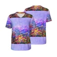 thumbnail image 3 of Daiia Colorful Purple Cosmos Flower Mens Baseball Jersey Button Down Shirts Short Sleeve Sports Uniforms-X-Large, 3 of 9
