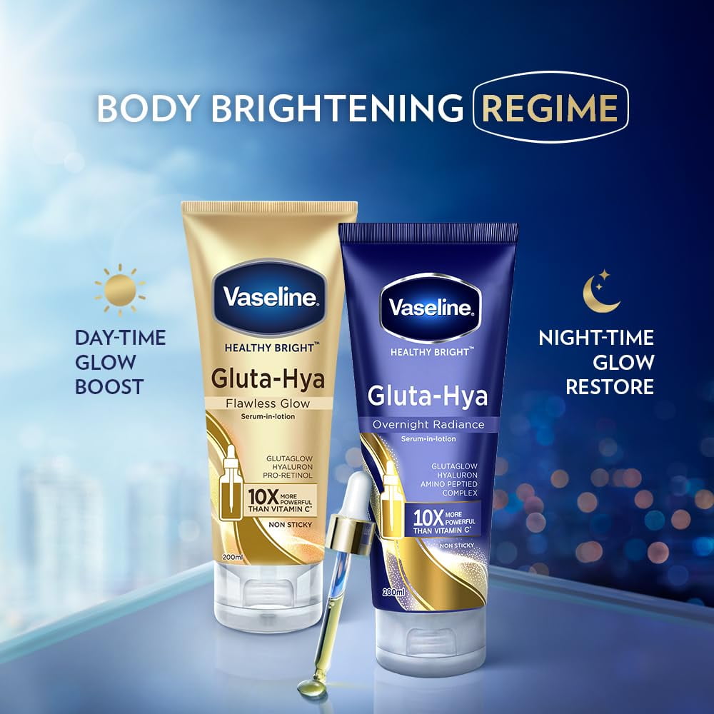 Vaseline Gluta-Hya Overnight Radiance, Serum-In-Lotion, Amino