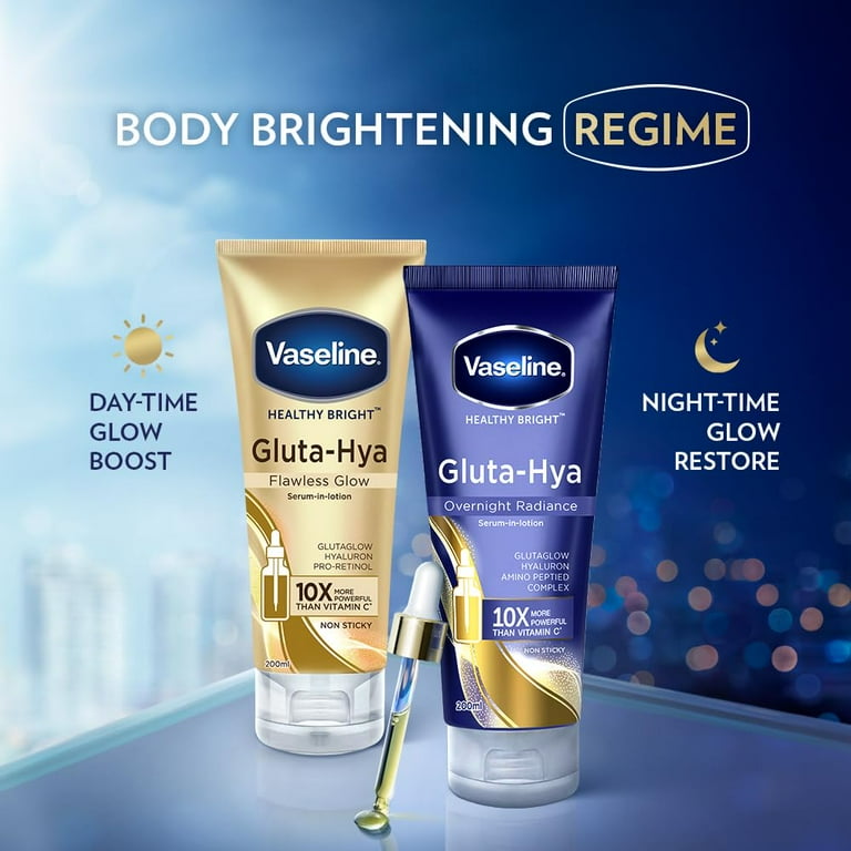 Vaseline Gluta-Hya Overnight Radiance, Serum-In-Lotion, Amino